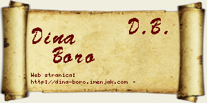 Dina Boro vizit kartica